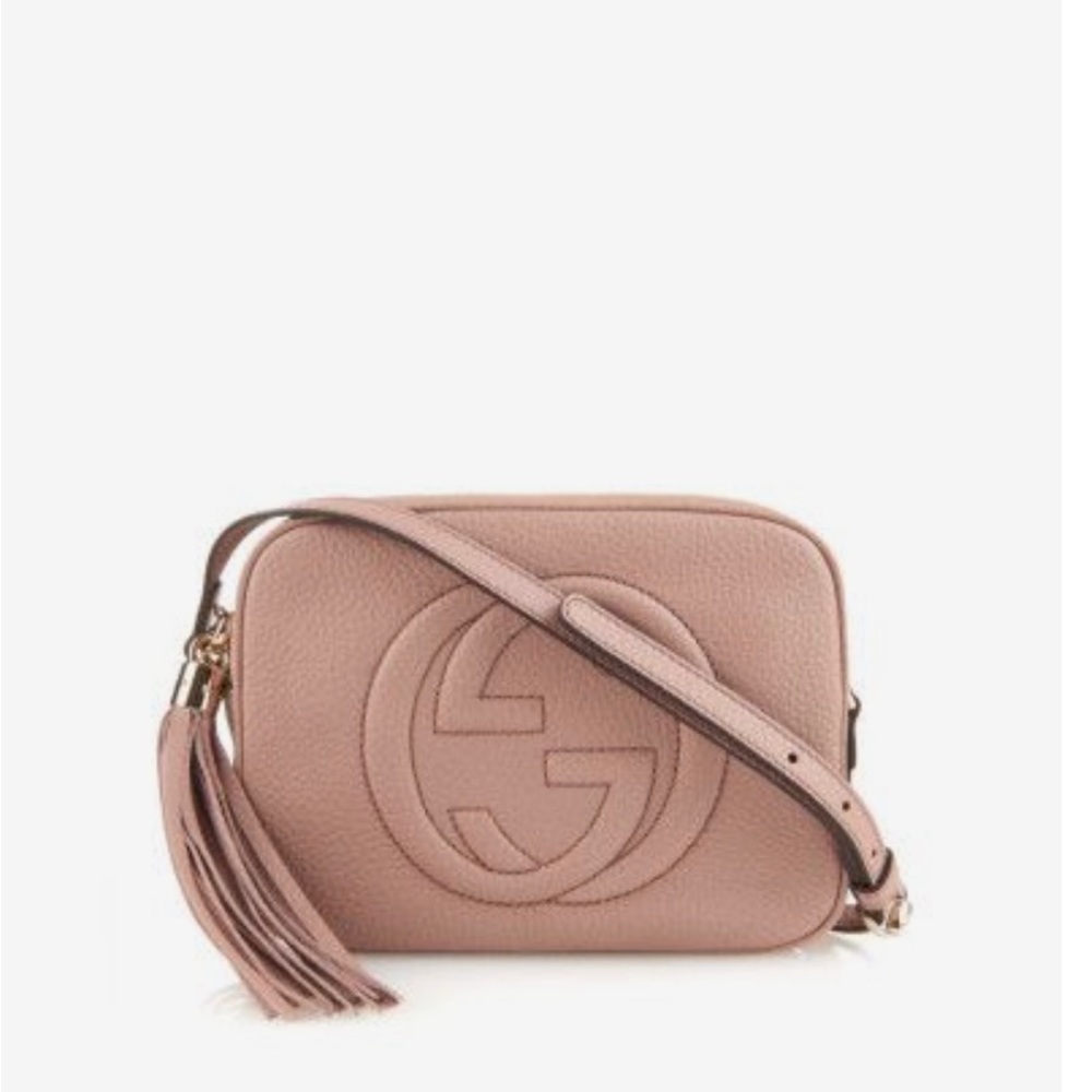 Gucci Calfskin Soho Disco Bag Rose Beige